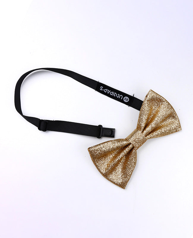 Noeud Papillon à Paillettes Doré n°4 Homme en Polyester «Olive»