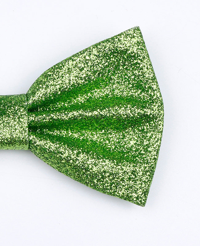 Herrfluga med paljetter grön nr 2 i polyester «Olive»