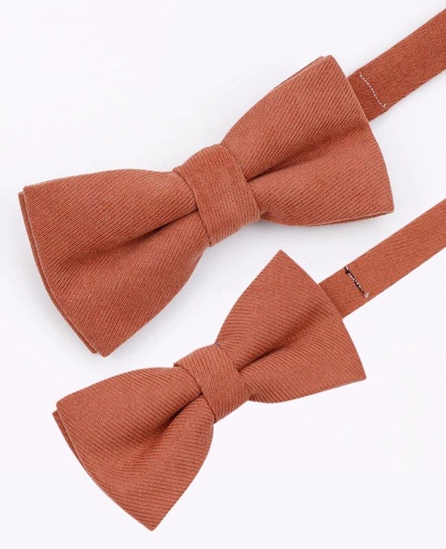 Noeuds Papillon Terracotta n°3 Père & Fils en Effet Velours «Simon»