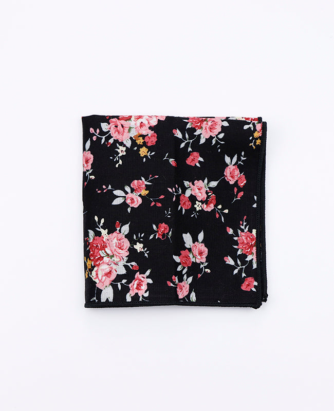 Pochette de Costume Liberty Noir n°1 en Coton | Charles - Unipap's