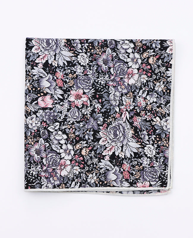 Pochette de Costume Liberty Noir n°2 en Coton | Gaspard - Unipap's