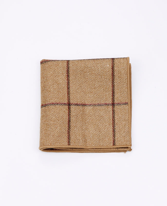 Bröstnäsduk Tartan Brun nr 1 i Ull | Nobert - Unipap's
