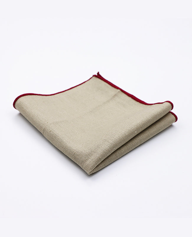 Kavajnäsduk Beige nr 2 Lin | Basile - Unipap's