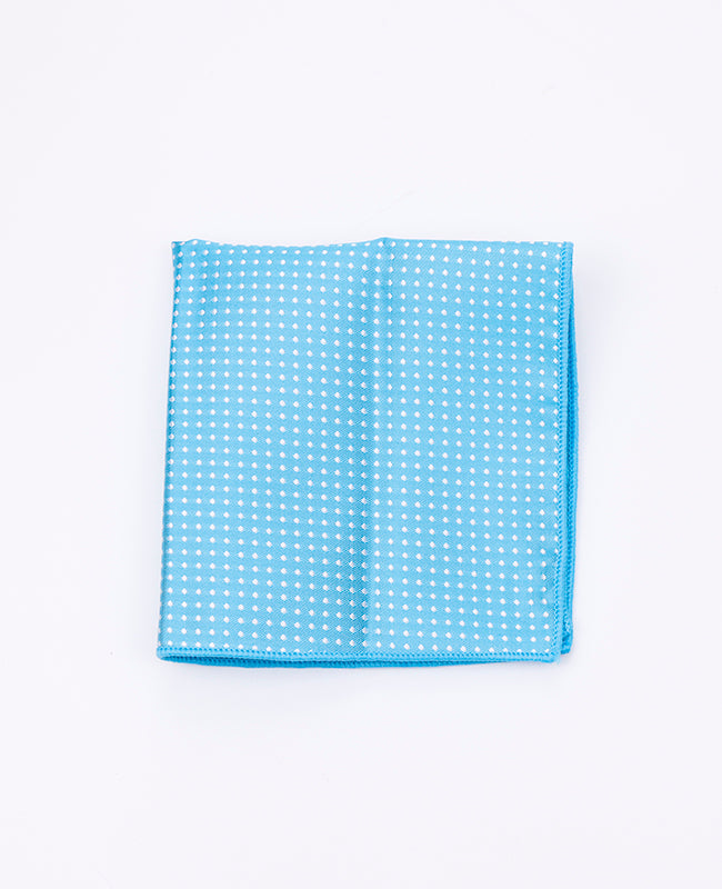 Pochette de Costume Bleu n°4 à Pois en Polyester «Louis»