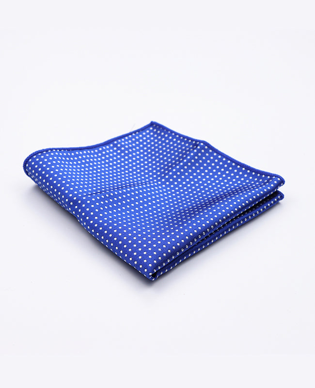 Blå prickig kostymficka nr 5 i polyester "Louis"