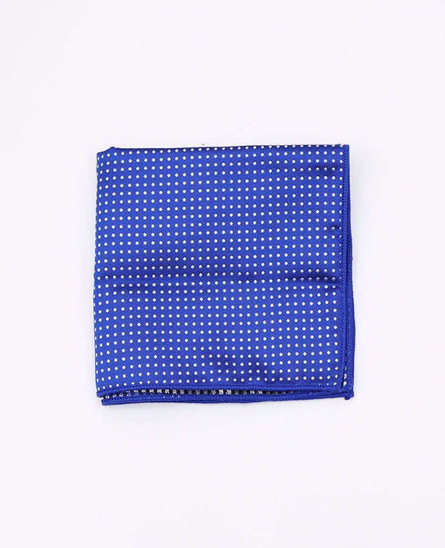 Blå kavajnäsduk nr 5 med prickar i polyester «Louis»