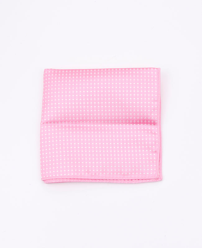 Rosa Prickig Kavajnäsduk n°1 i Polyester «Louis»