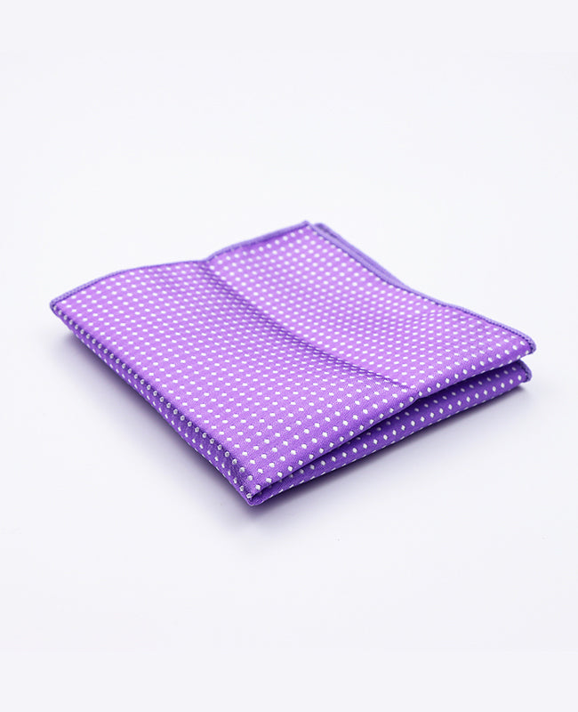 Lila prickig kavajnäsduk nr 1 i polyester «Louis»