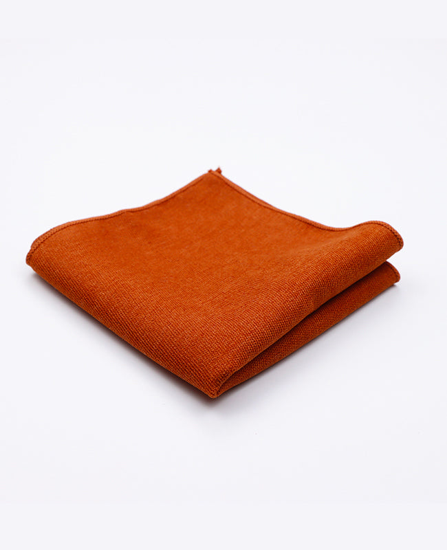 Pochette de Costume Orange n°1 en Effet Velours | Simon - Unipap's