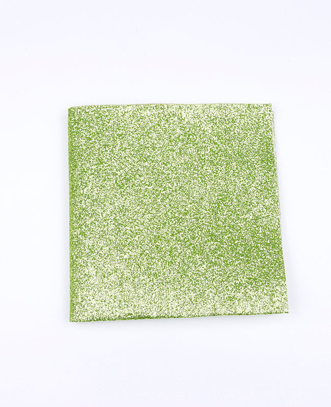 Pochette de Costume à Paillettes Vert n°3 en Polyester «Olive»