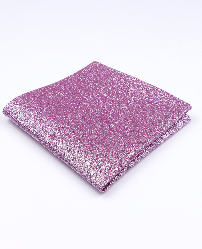 Kavajnäsduk med rosa paljetter nr 3 i polyester «Olive»