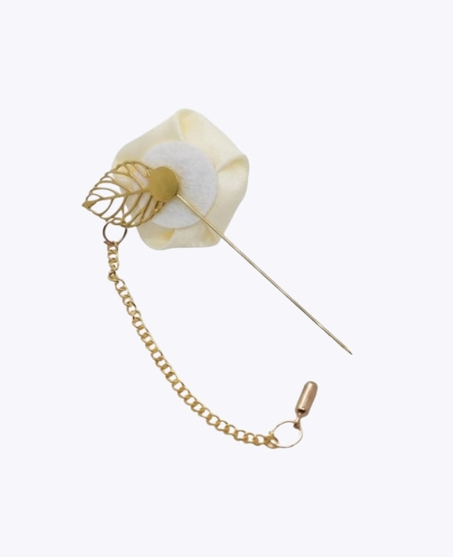 Blomknappnål Beige Herr «Alfred»