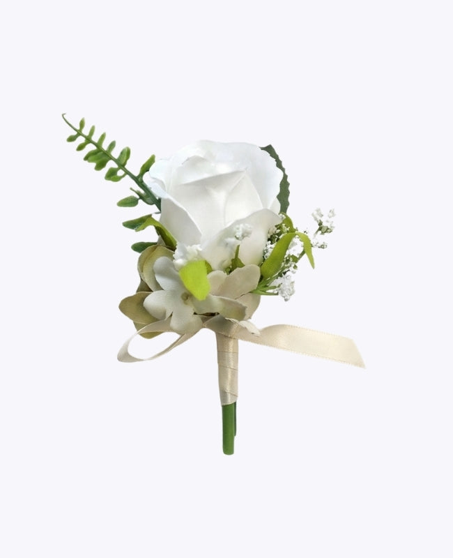 Blomboutonniére Vit Herr «Gabriel»