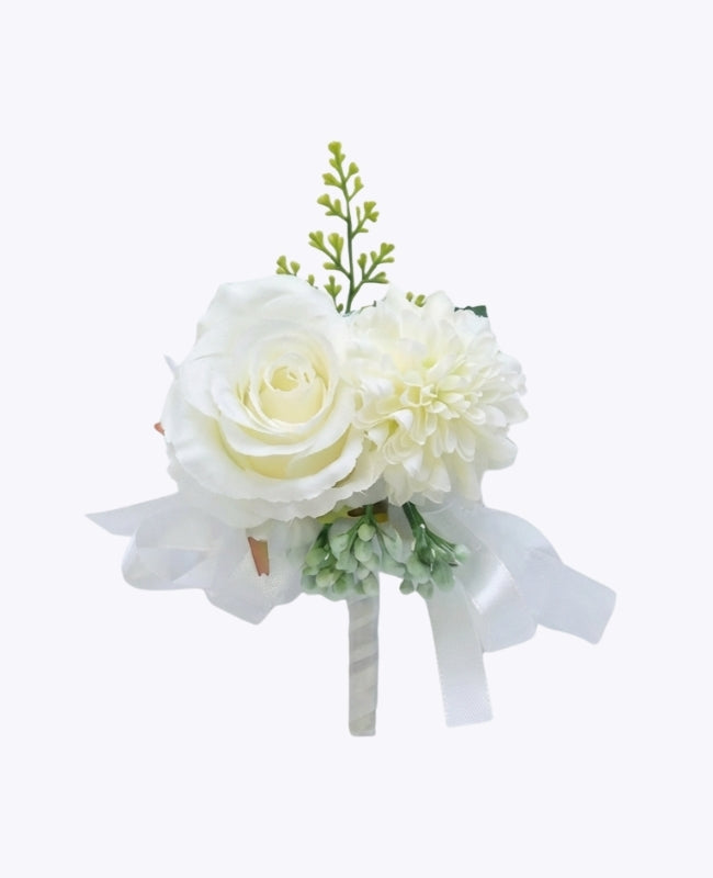 Blomboutonniére Vit Herr «Valentin»