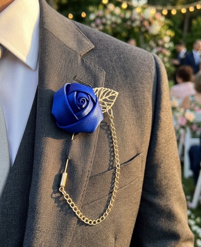 Boutonnière Blomma Blå Herr «Alfred»