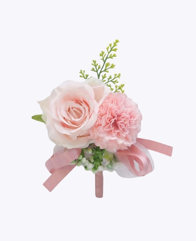 Boutonnière Fleur Rose Homme «Valentin»