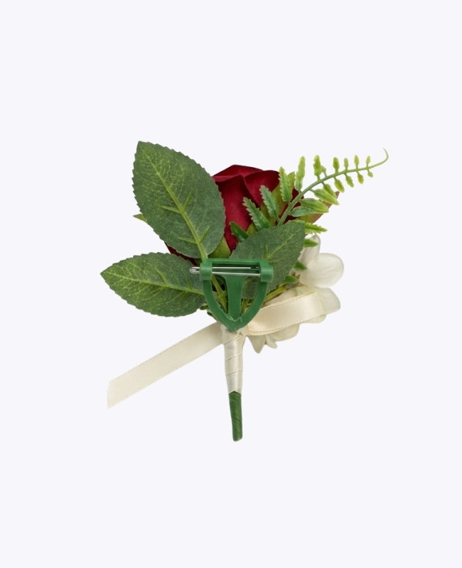 Boutonnière Fleur Rouge Homme «Gabriel»