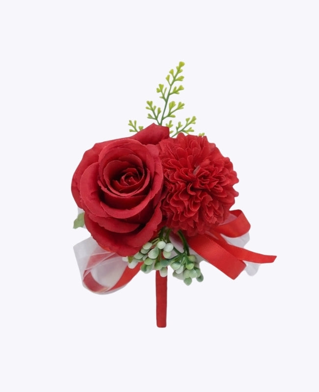 Blomboutonniére Röd Herr «Valentin»