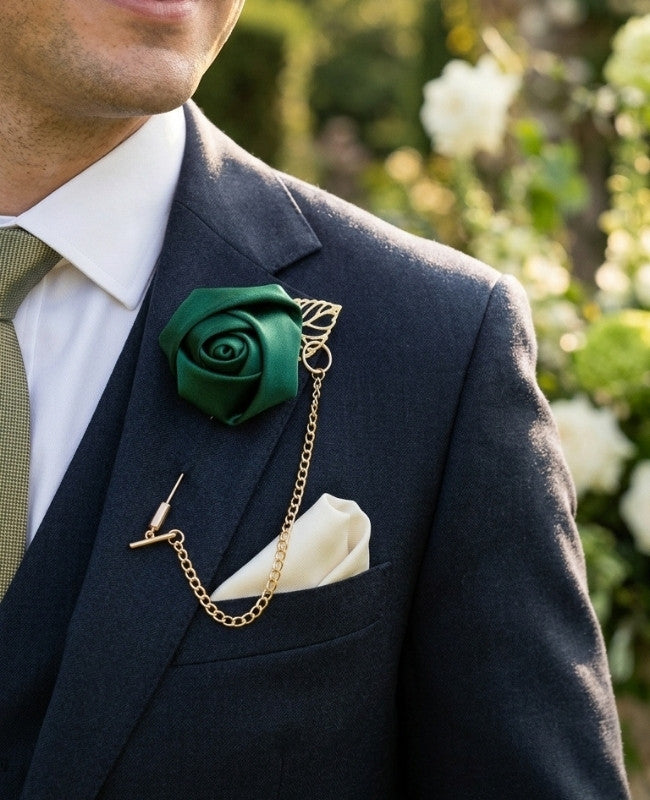 Boutonnière Blomma Grön Herr «Alfred»
