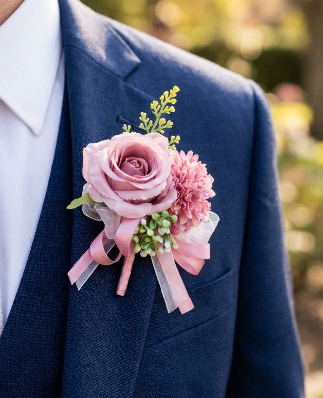 Boutonnière Blomma Lila Herr «Valentin»