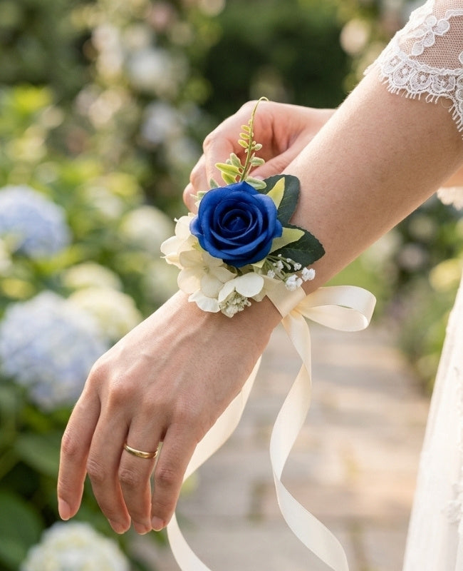 Bracelet Fleur Bleu Femme "Gabriel"