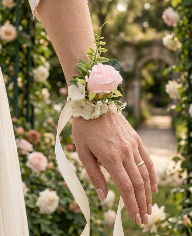 Blomsterarmband Rosa Dam "Gabriel"