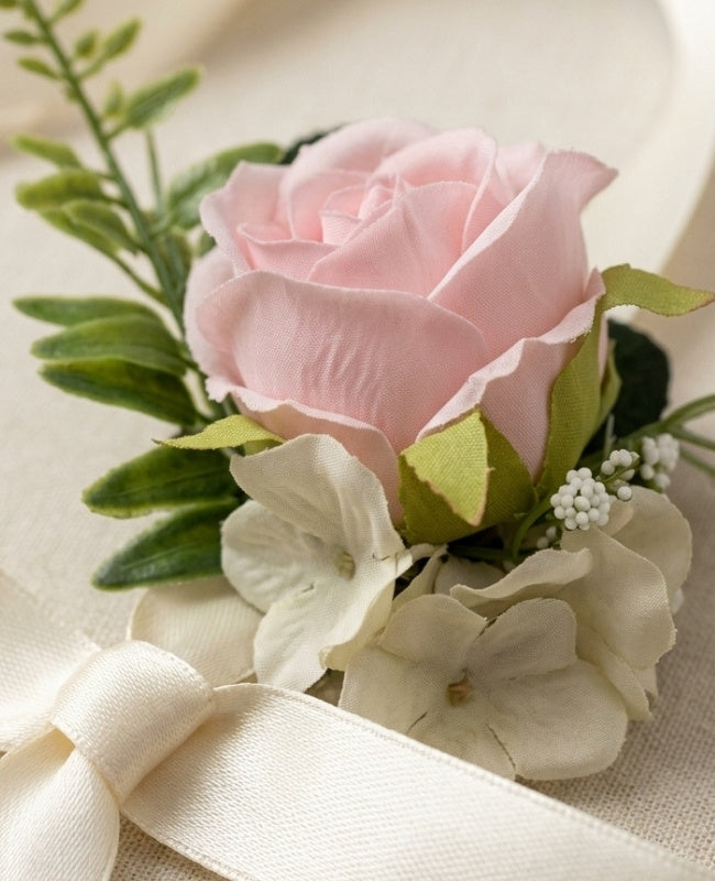 Blomarmband Rosa Dam "Gabriel"