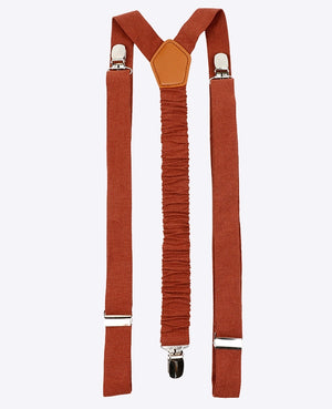 Bretelles Homme Terracotta en Coton «Ferdinand»