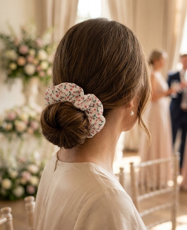 Scrunchie Vit Liberty n°3 Dam «Suzanne»