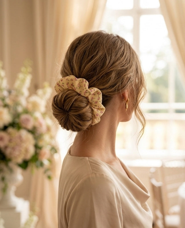 Chouchou Liberty Jaune n°1 Femme «Suzanne»