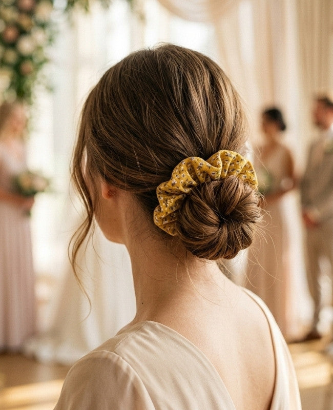 Chouchou Liberty Jaune n°3 Femme «Suzanne»