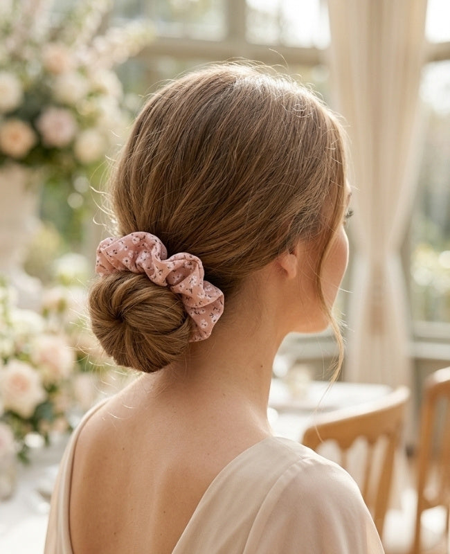Scrunchie Rosa Liberty n°3 Dam «Suzanne»