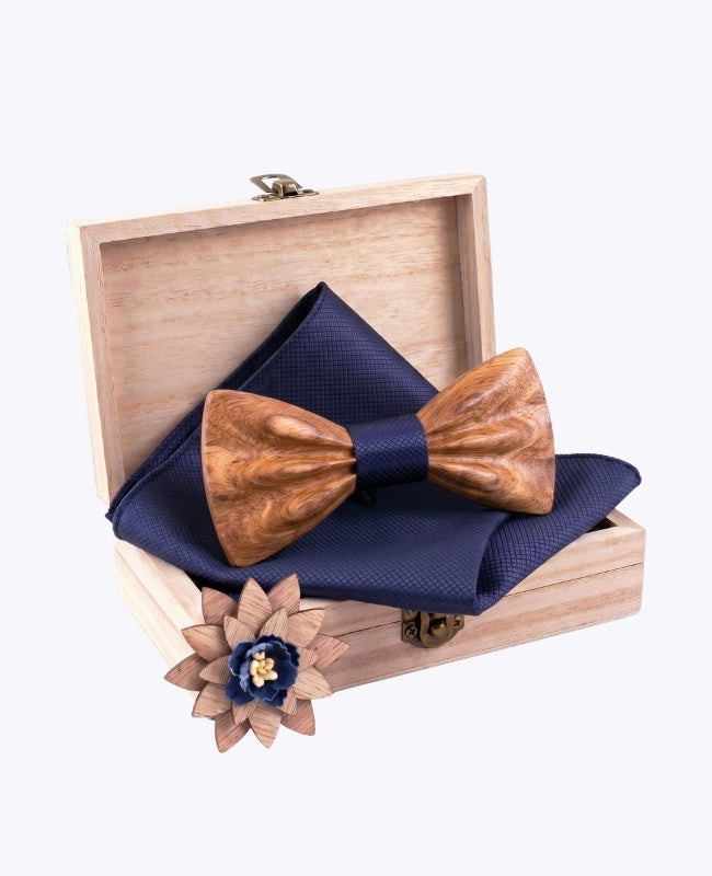 Presentbox Fluga Blå Herr i Trä «Hippolyte»