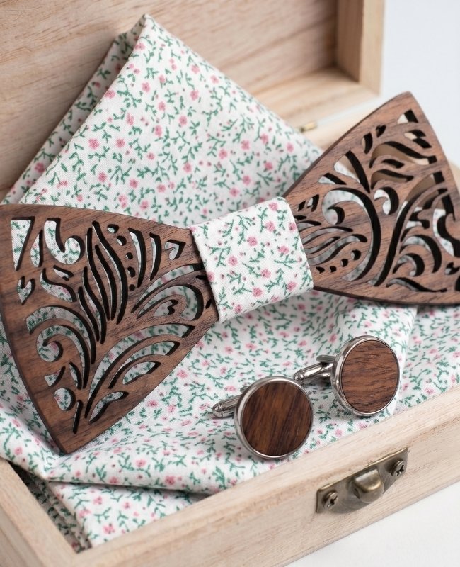 Presentask herrfluga Liberty i trä «Baptiste»