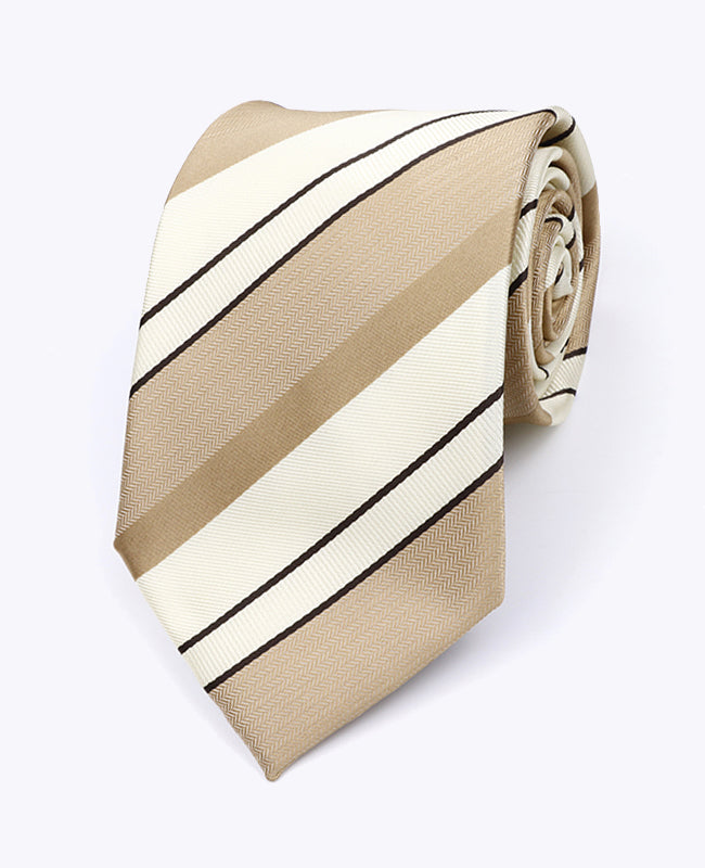 Slips Beige nr 1 randig Herr i Polyester «Edmond»
