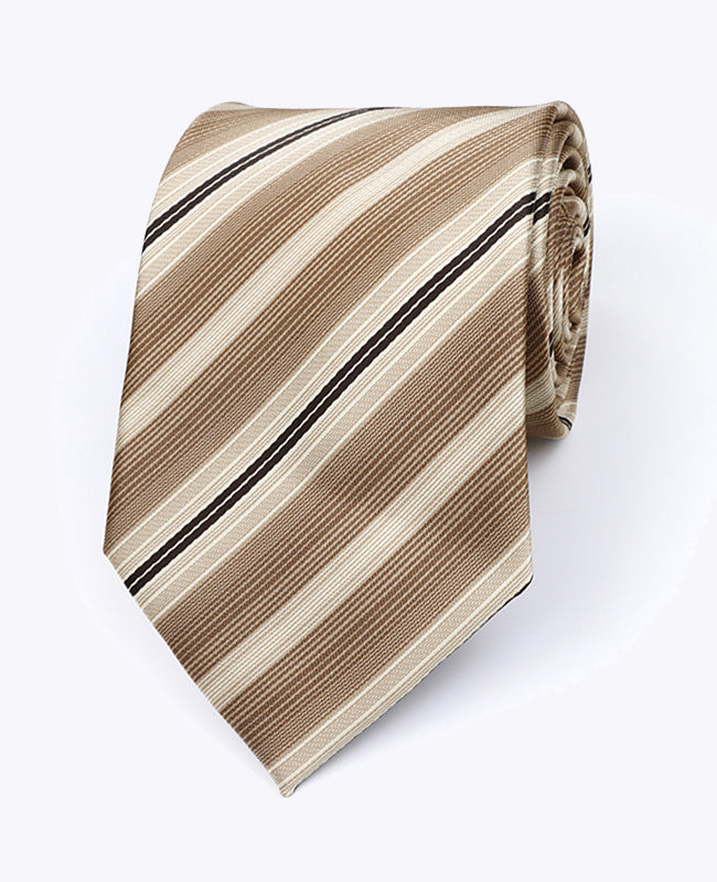 Slips Beige nr 2 randig Herr i Polyester «Edmond»