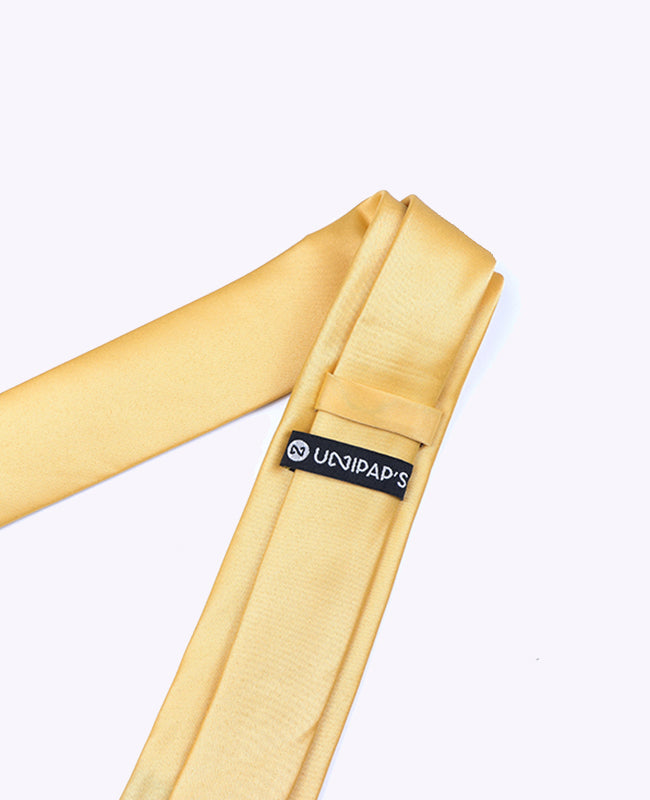 Cravate Jaune n°1 Homme en Polyester «Anatole»