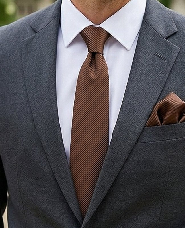 Slips Brun Herr Polyester «Lucien»