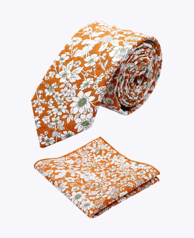 Slips + Kavajnäsduk Liberty Orange Herr Bomull «Clovis»
