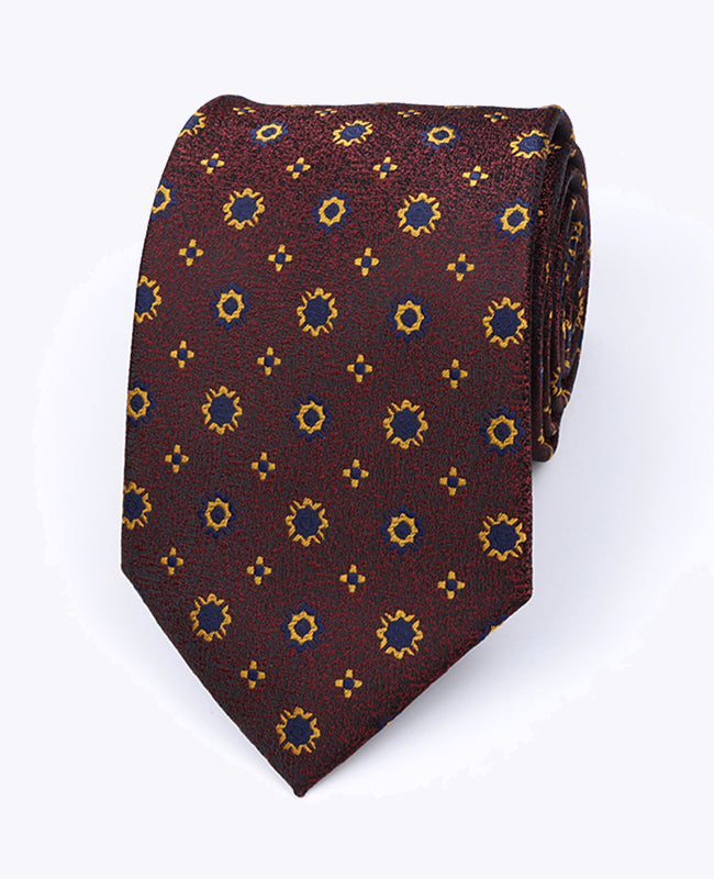 Slips Röd nr 1 med Mönster Herr i Polyester «Edmond»