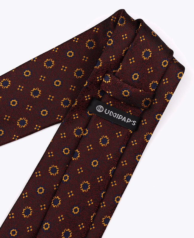 Slips Röd nr 1 med Mönster Herr i Polyester «Edmond»