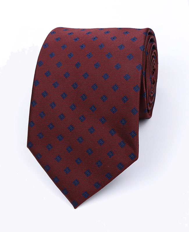 Slips Röd mönstrad för Herr n°2 i Polyester «Edmond»