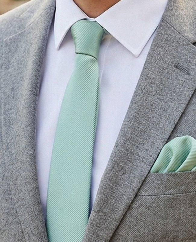 Cravate Vert n°1 Homme en Polyester «Lucien»