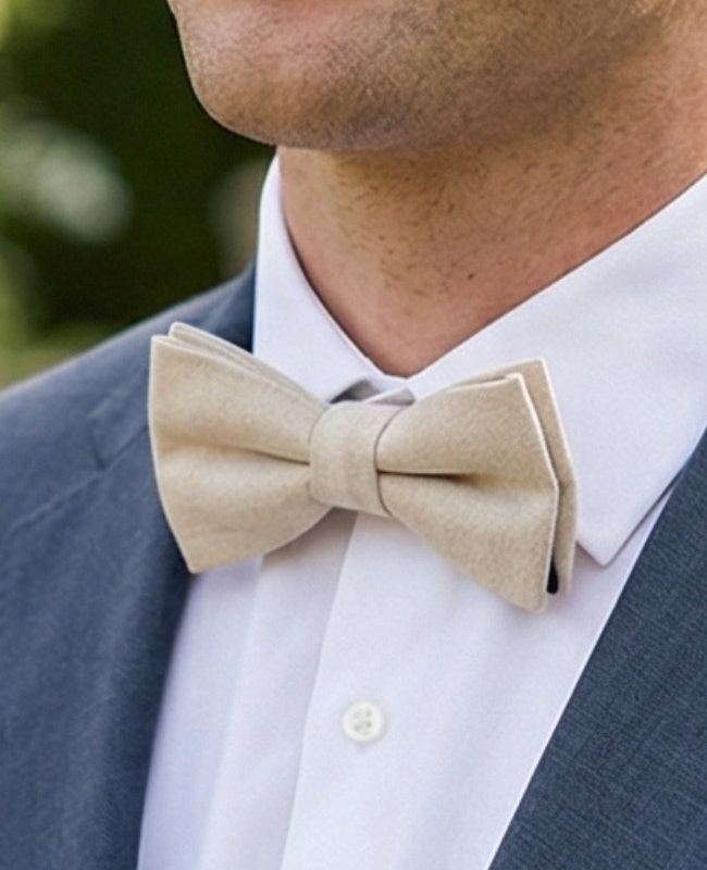 Noeud Papillon Beige n°1 Homme en Coton «Oscar»