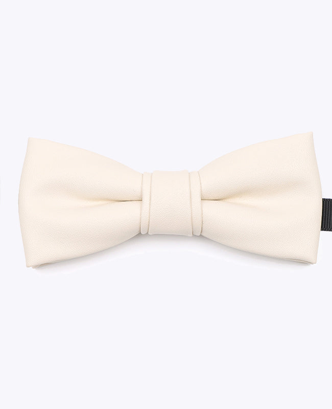 Noeud Papillon Blanc Homme en Cuir «Achille»