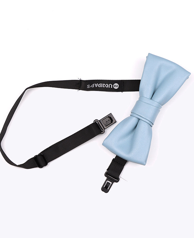 Noeud Papillon Bleu Ciel Homme en Cuir «Achille»