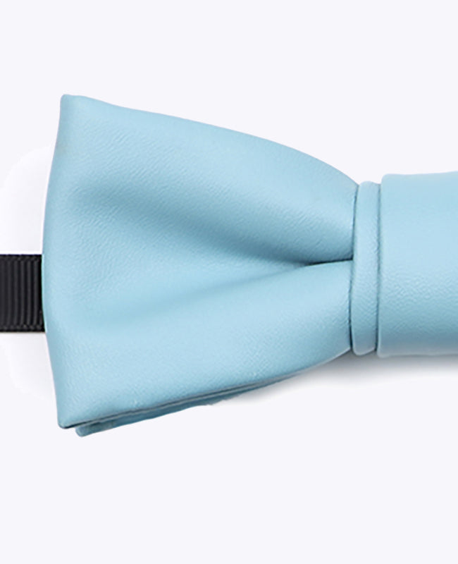 Noeud Papillon Bleu Ciel Homme en Cuir «Achille»