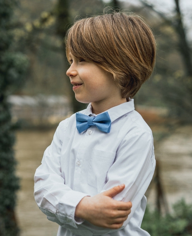 Noeud Papillon Bleu n°5 Enfant en Polyester «Lucien»