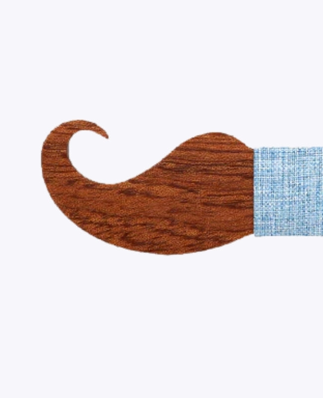 Noeud Papillon Bleu Homme en Bois «Hippolyte»