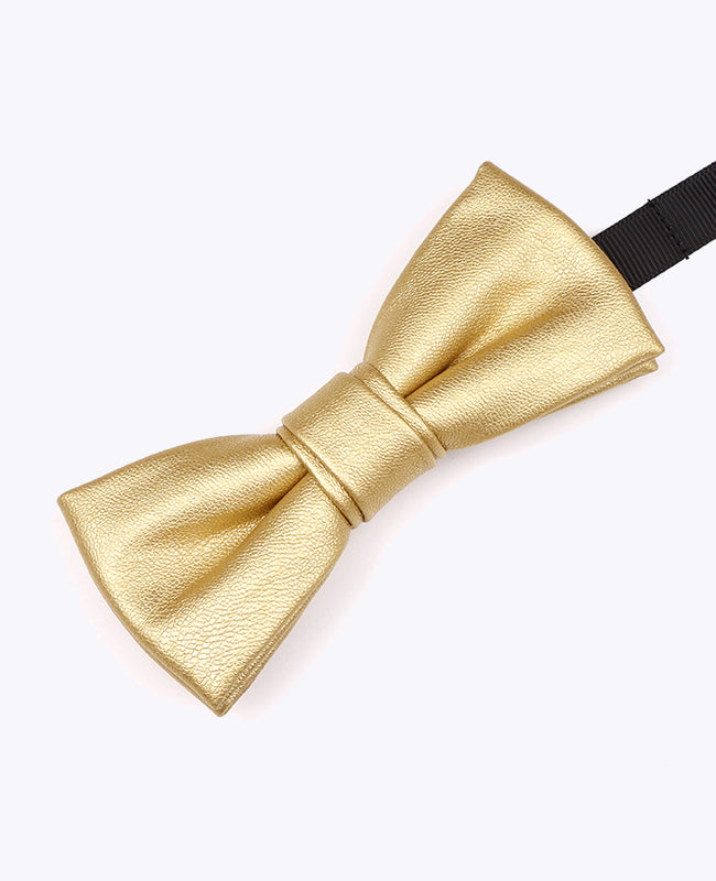 Noeud Papillon Doré Homme en Cuir «Achille»